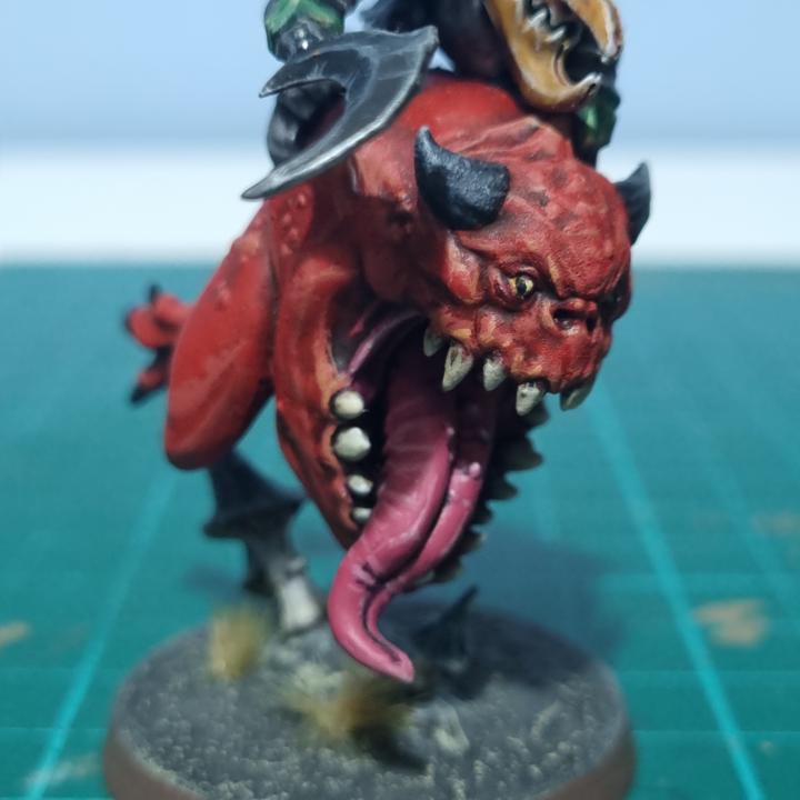 Night Goblin Warboss on Great Cave Squig