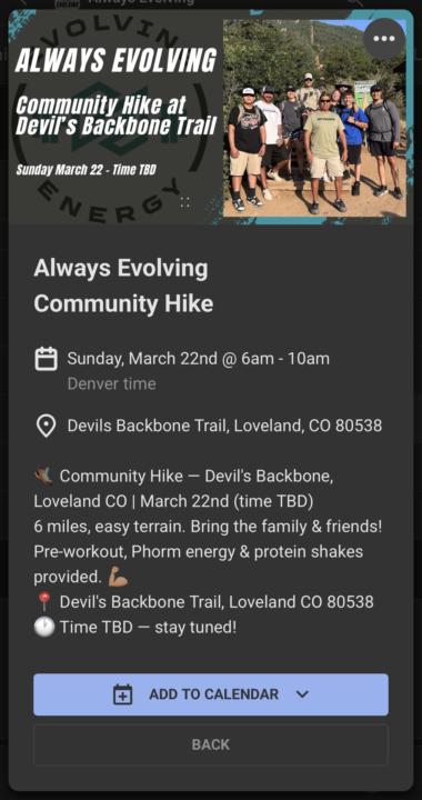 We're hitting the trails this weekend: Devil's Backbone is calling. 🥾