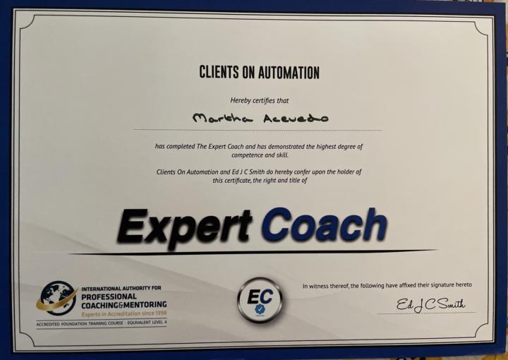 EXPERT COACH CERTFICATE, FINALLY HERE: 