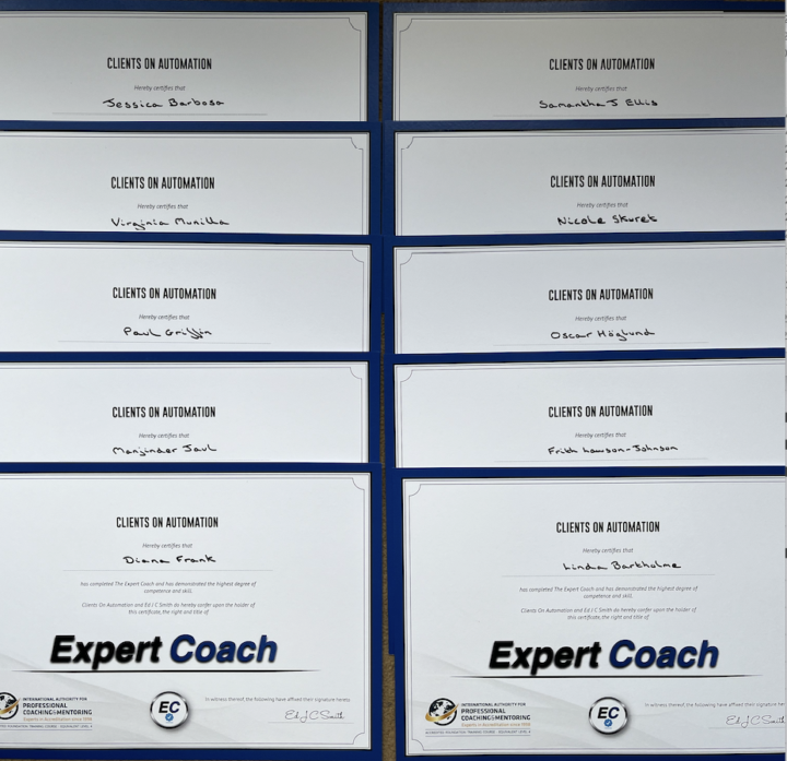 Certified Expert Coaches in the house!!!