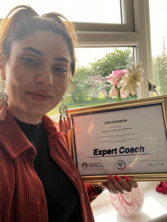 My certificate together with a bit of sunshine ☀️ 