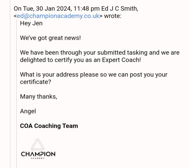 Certified! Thank you to…	