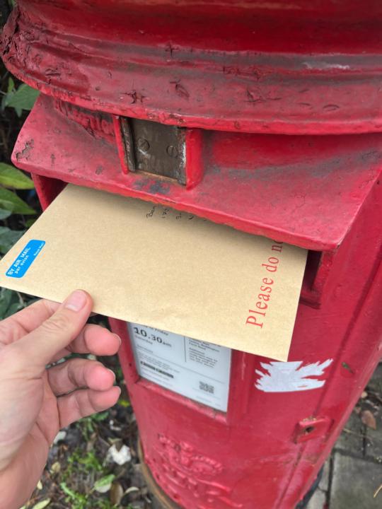 Certificate in the mail 