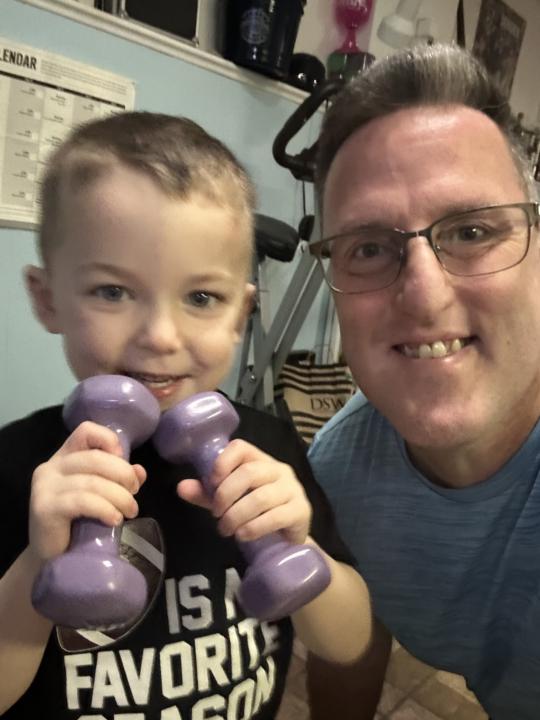 Workout with my son