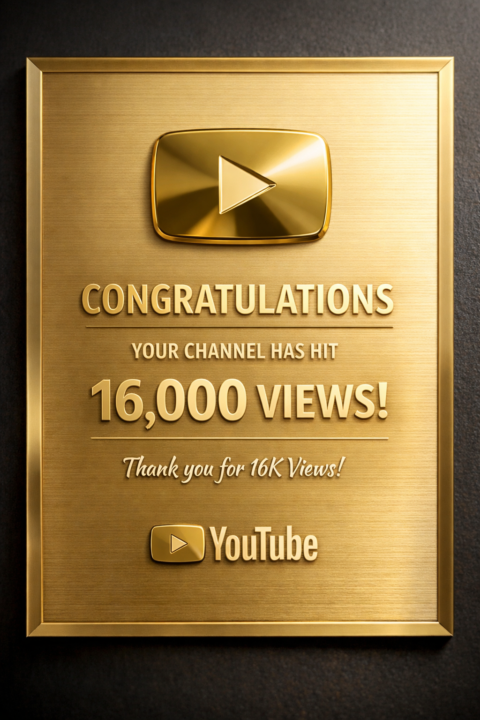 My YouTube channel has hit 16k Views!! 