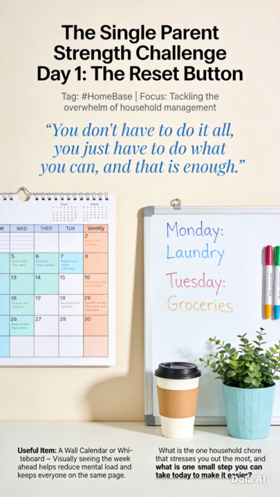 📅 The Single Parent Strength Challenge: Day 1: The Reset Button