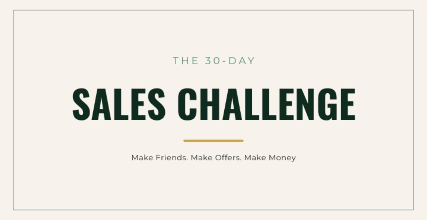 30 Day Sales Challenge