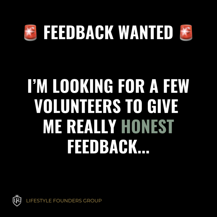 🚨 I'm Looking for a few Volunteers...