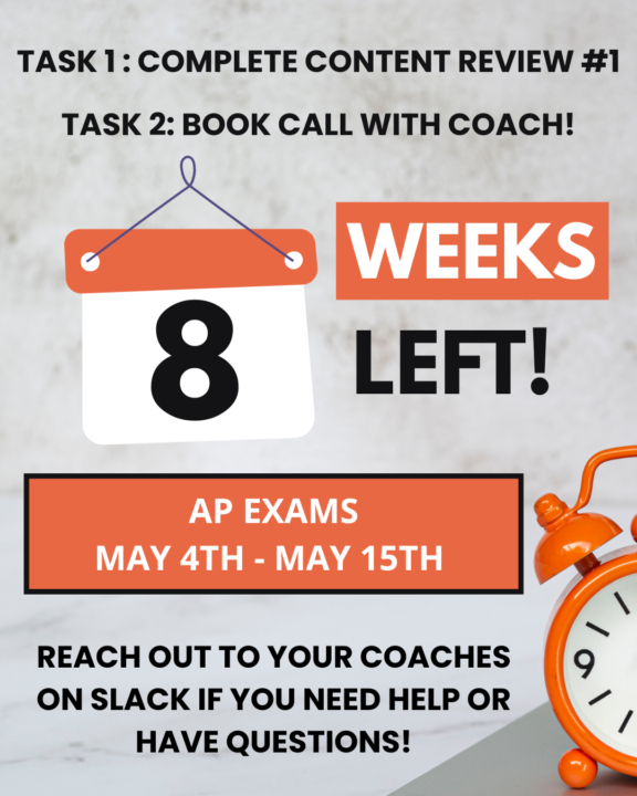 CRUNCH TIME - AP EXAMS QUICKLY APPROACHING