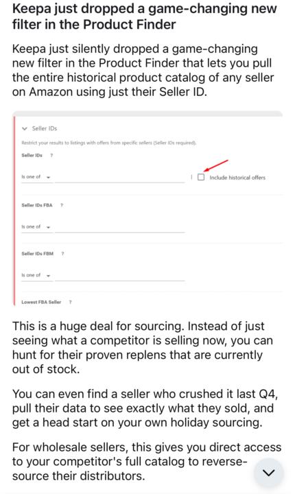 Keepa Update 