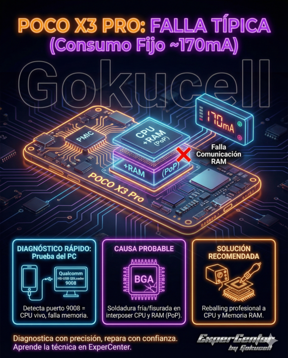 Poco X3 pro: Falla de encendido - consumo 0.170mA