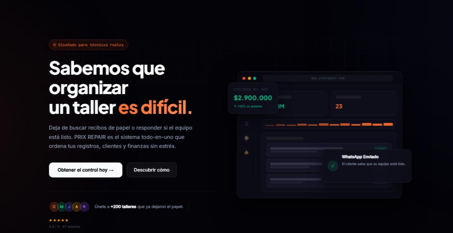 PrixRepair Programa de registros
