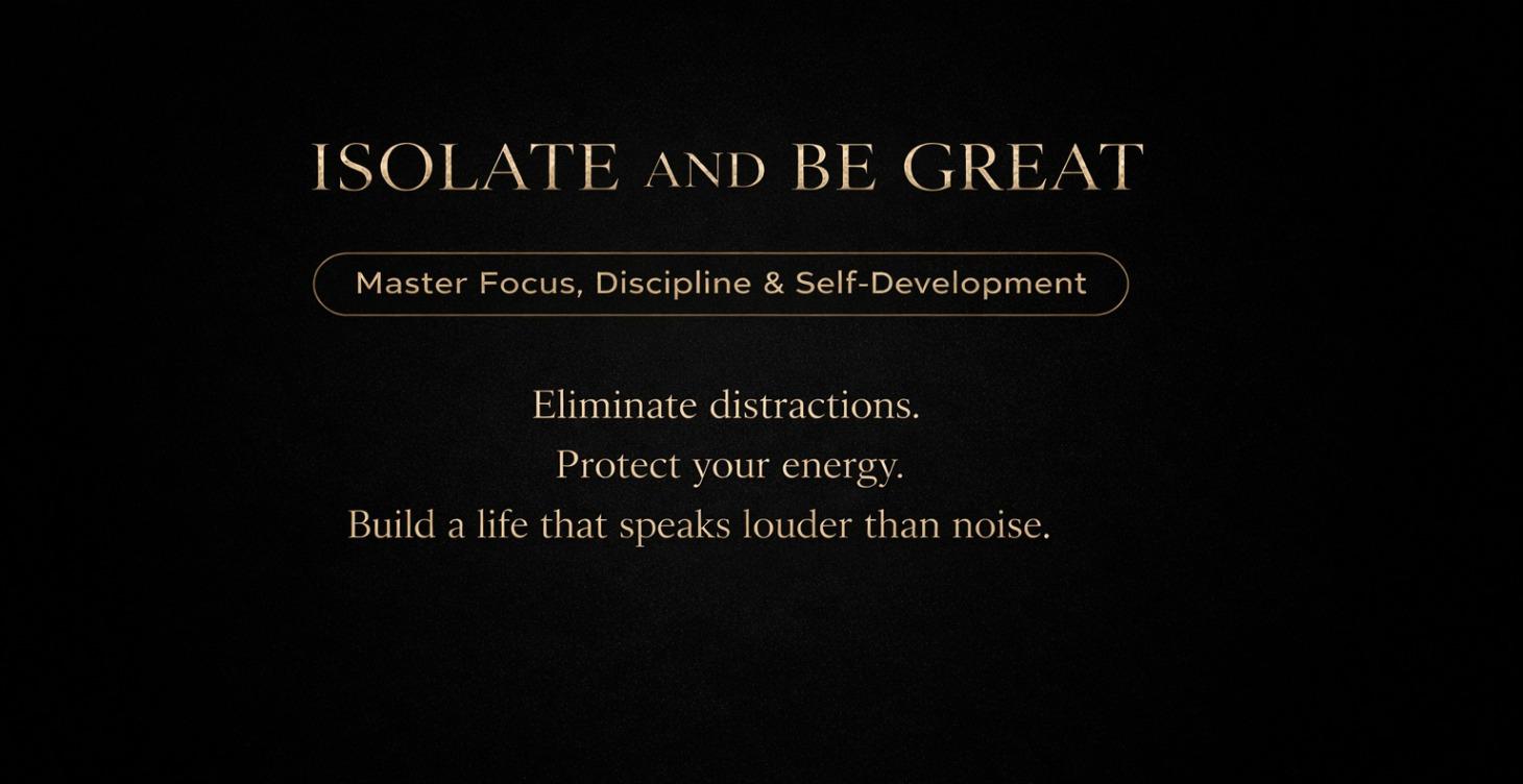 ISOLATE AND BE GREAT