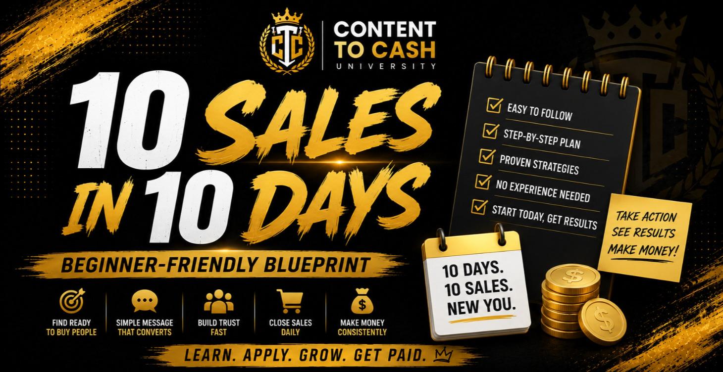 10 Sales in 10 Days "Beginner-Friendly Blueprint"