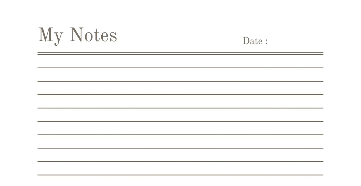 Free Downloadable Notes Pages