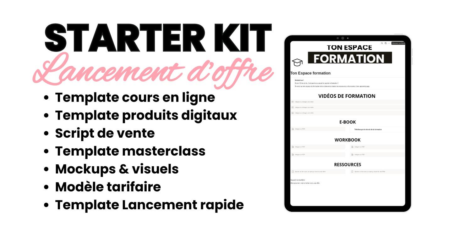 STARTER KIT LANCEMENT