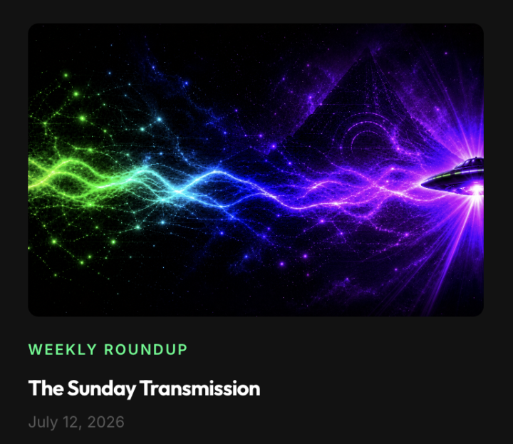Sunday Transmission is live.