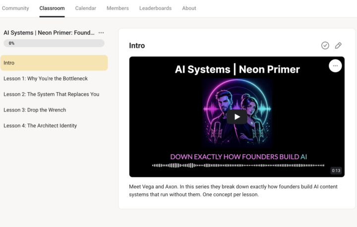 The Full Course Is Now Live in the Classroom