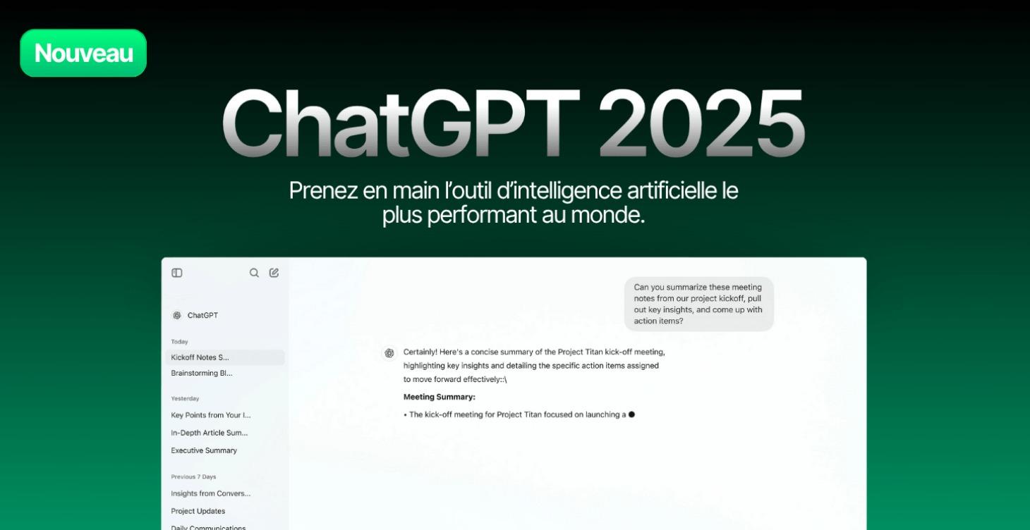 🤖 FORMATION : ChatGPT 2025 – IA Business