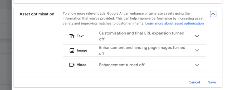 thoughts on full build PMax asset optimization/url expansion? 
