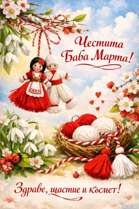 Честита Баба Марта!Бъдете здрави и вдъхновени!