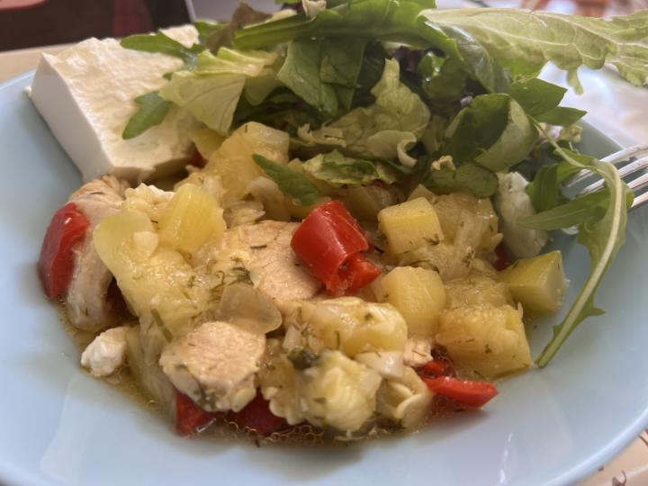 Пуешко филе с тиквички