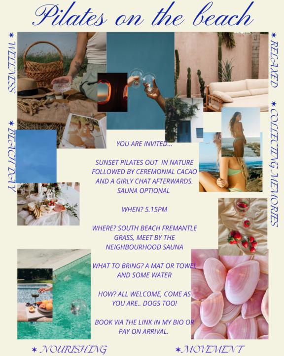 Pilates on the beach & Cacao 🔮✨