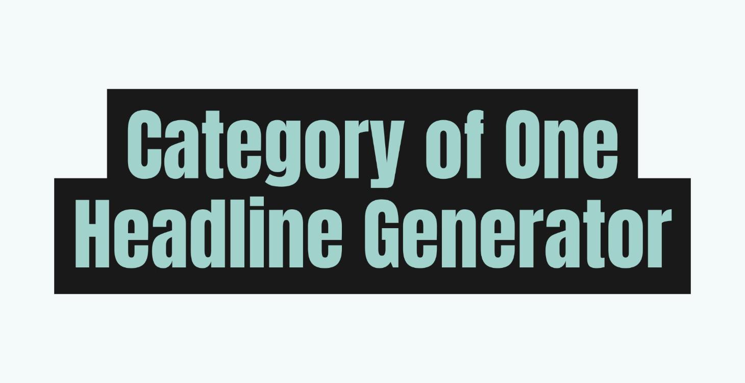 Category of One Headline Generator