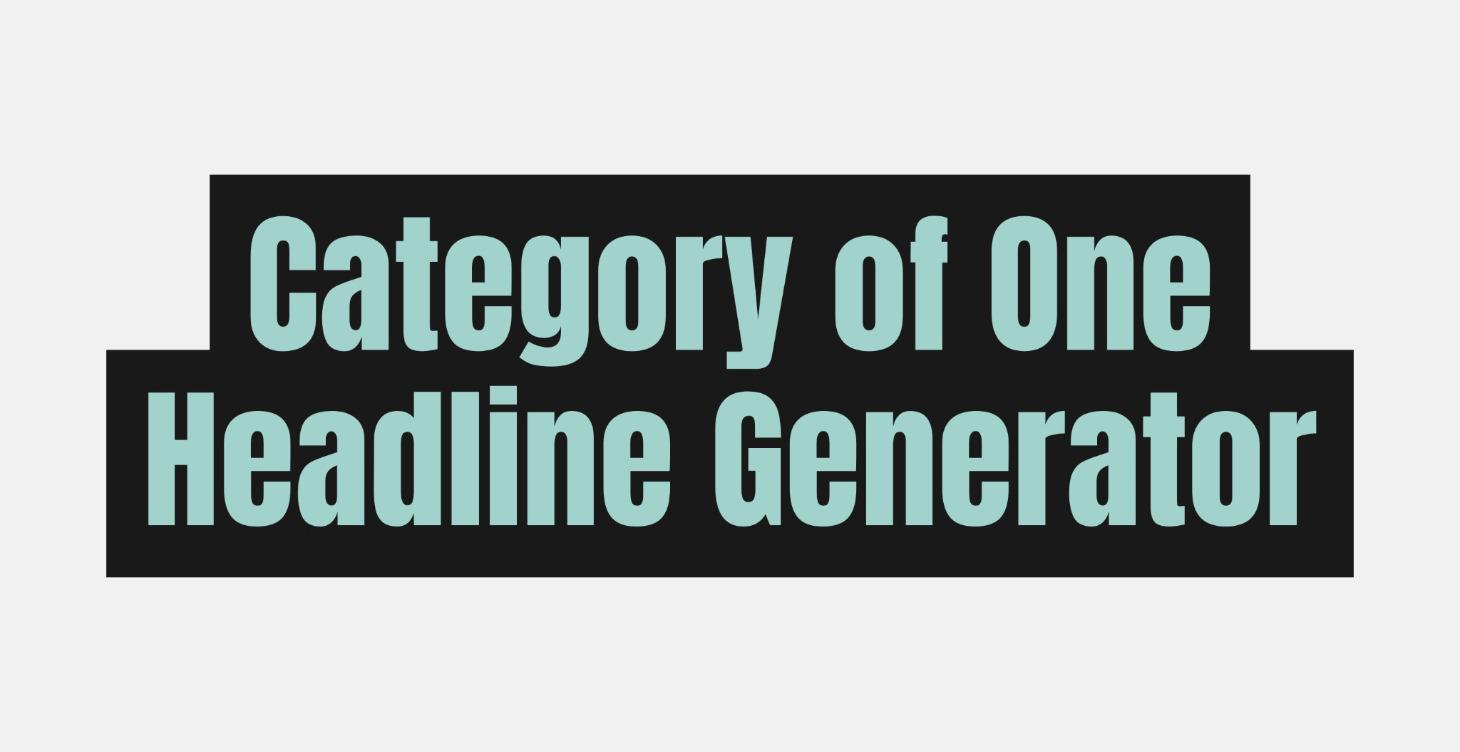 Category of One Headline Generator