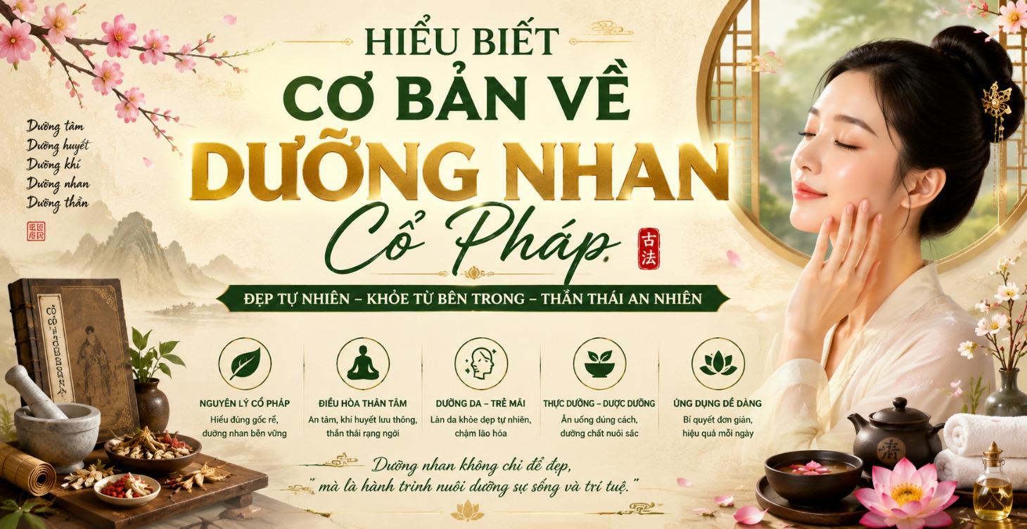 HIỂU BIẾT CƠ BẢN VỀ DƯỠNG NHAN CỔ PHÁP VÀ TRẺ HOÁ