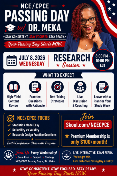 Ready to make your #NCE /CPCE Passing Day happen? 🎓📚