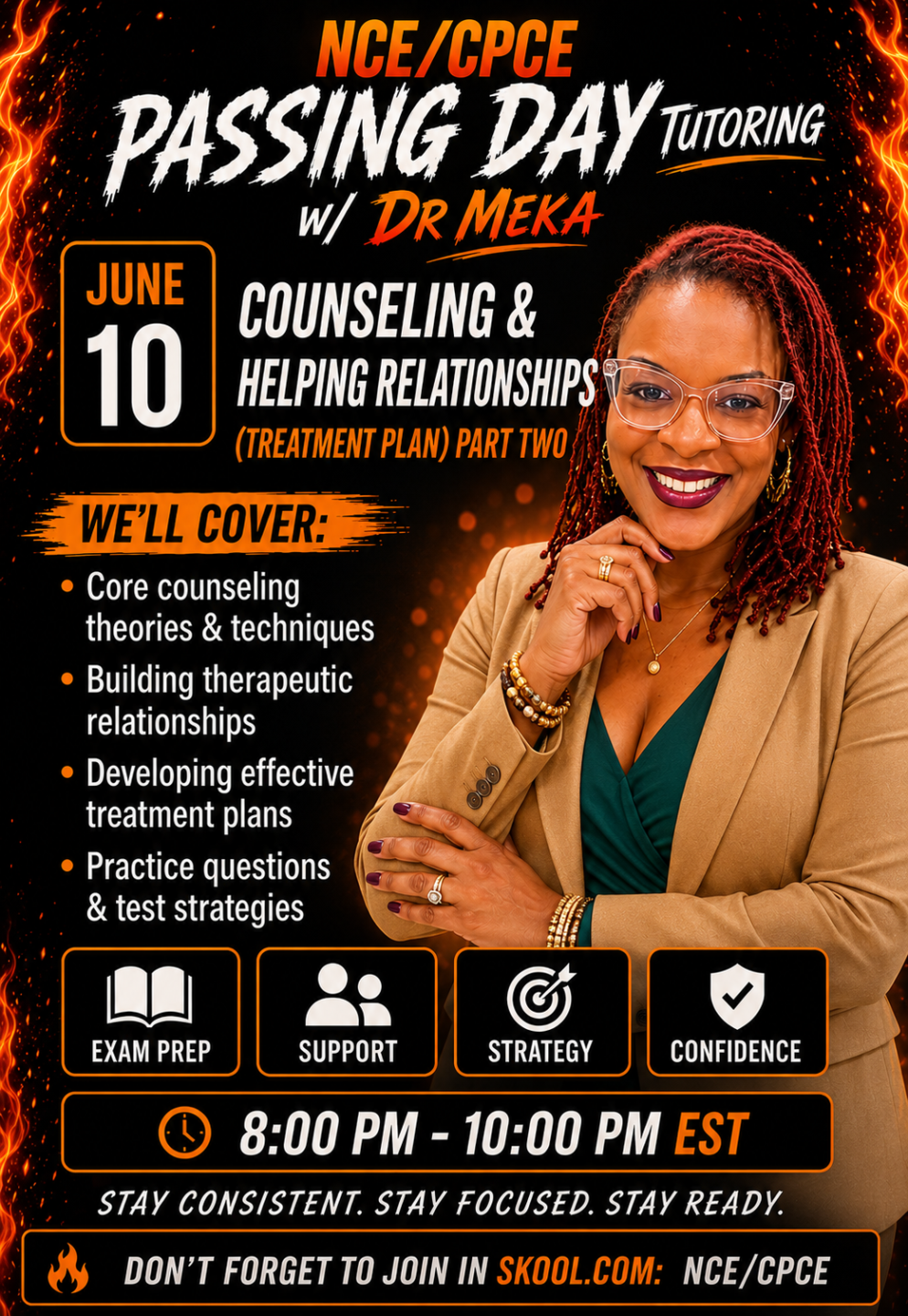 NCE CPCE Passing Day Tutoring