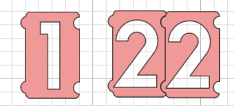 4 inch Numbers that Interlock 20 total stencils Ready to cut with Cricut