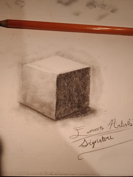 Cube drawing