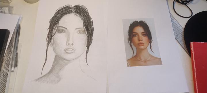 Drawing from a portrait Photo 