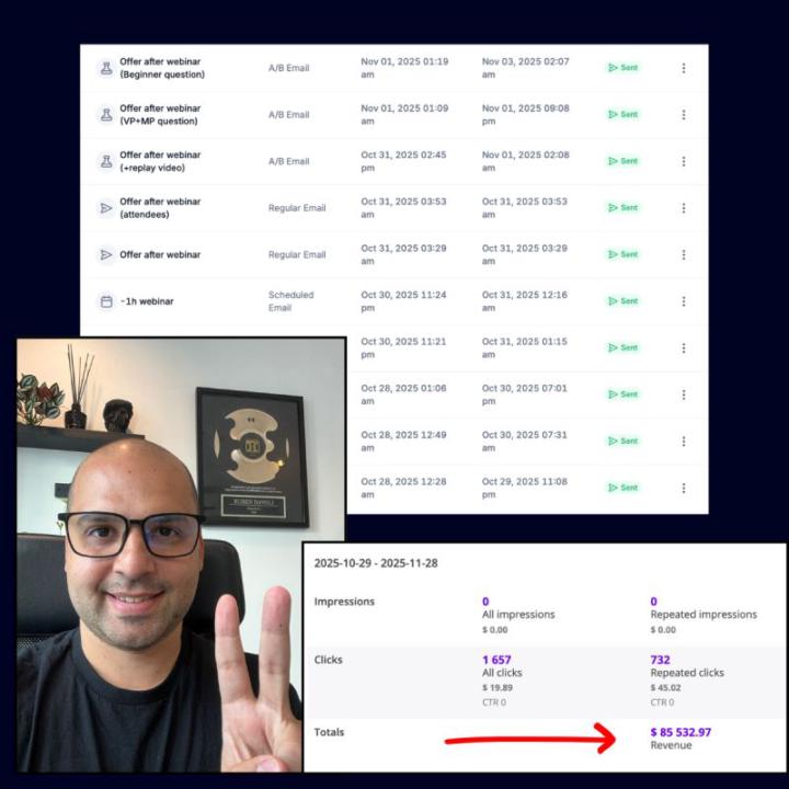 I just pulled in $85,532 in 30 days from a live webinar…