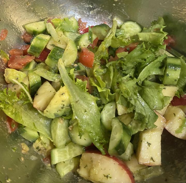 Multiple one ingredient salad 