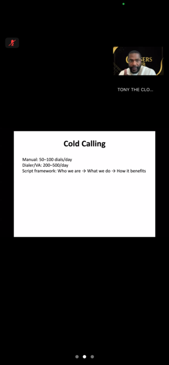 FROM TODAY’s LIVE ZOOM CALL TRAINING