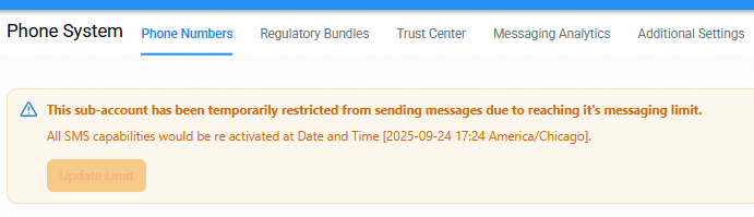 UPDATE: SMS limit Level 5 Loading Up 🚀