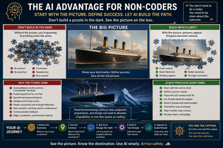 What I learned about AI, including AUTOMATION as a non-coder: THINK PUZZLES without a PICTURE