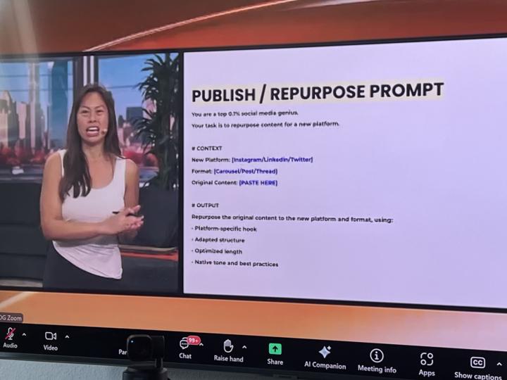 Sabrina’s  PUBLISH / REPURPOSE PROMPT