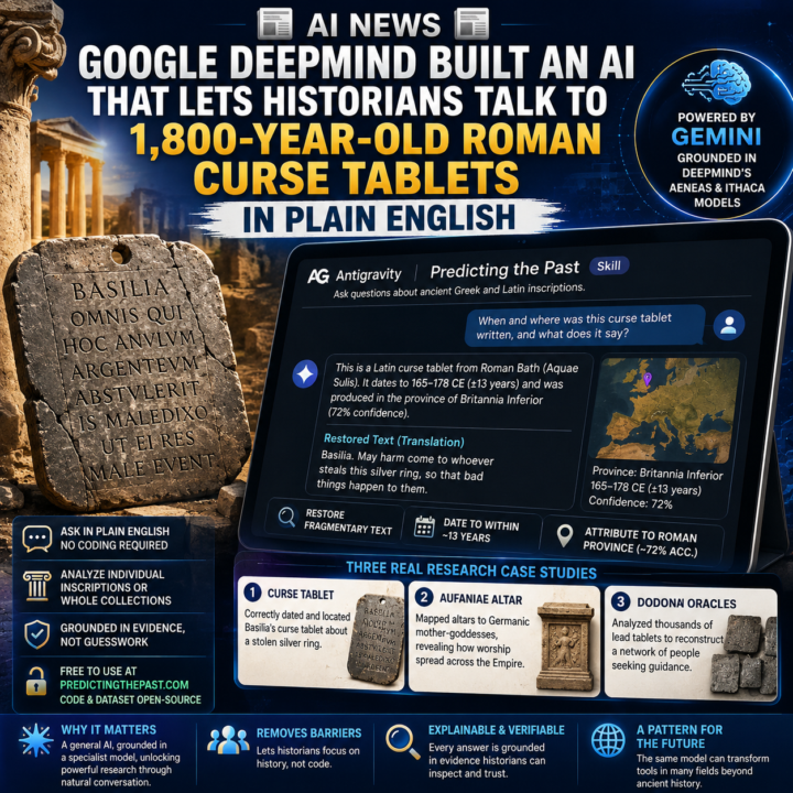 📰 AI News: Google DeepMind Built an AI That Lets Historians Talk to 1,800-Year-Old Roman Curse Tablets in Plain English 📰