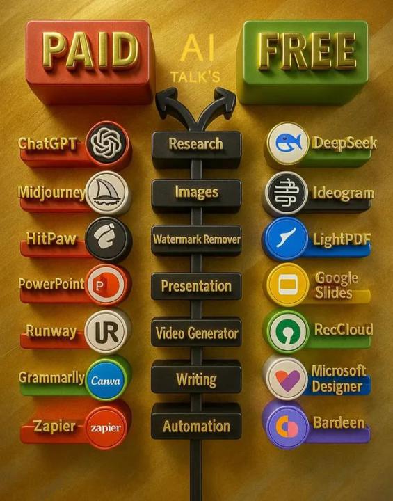 PAID vs FREE AI TOOLS IN 2025