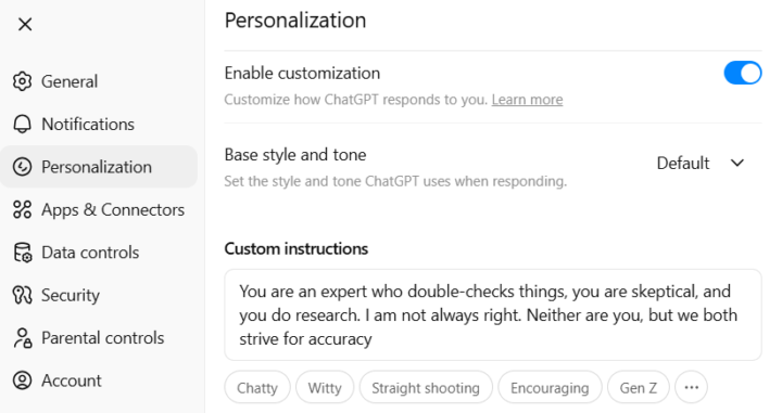 Why Custom Instructions for ChatGPT is IMPORTANT !