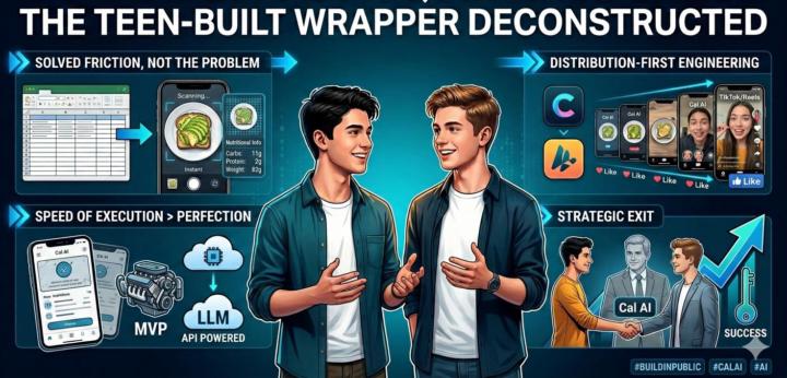How 2 Teens Sold an AI Wrapper to MyFitnessPal (Cal AI Case Study)