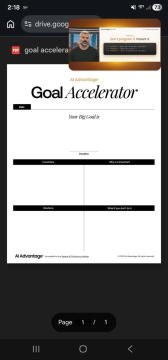 Goal Accelerator