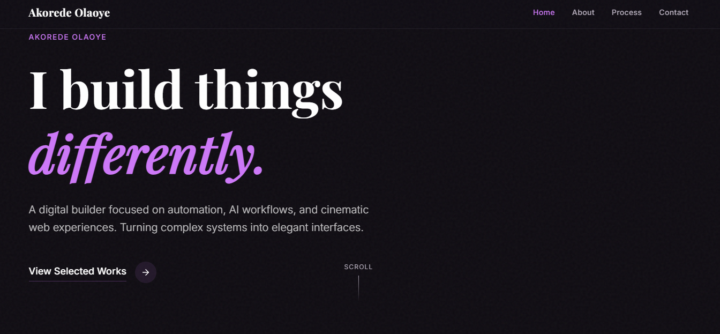 I Build Things Differently.