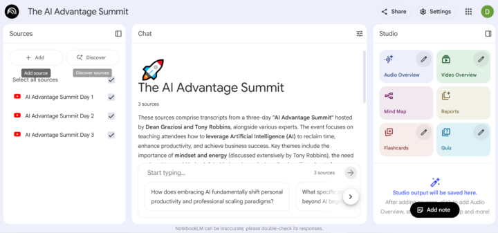 How to analyze youtube, websites, docs, & join robot podcast