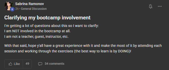 Petition to have Sabrina Ramonov added as a speaker to the summit