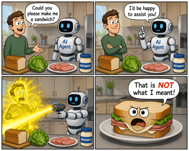 AI Agent Comic Strip (AI Gone Wrong)